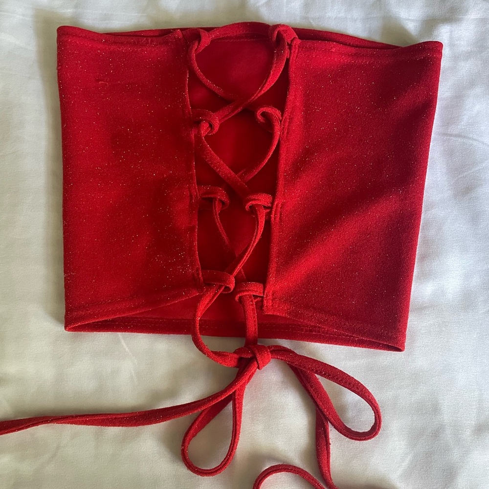 Open back tops/ bando tops